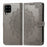 Embossed Mandala Flower PU Leather Case Stand Wallet for Samsung Galaxy A22 4G (EU Version) - Grey - 1