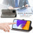Embossed Mandala Flower PU Leather Case Stand Wallet for Samsung Galaxy A22 4G (EU Version) - Grey - 5