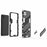Foldable Kickstand PC + TPU Hybrid Phone Cover Back Case for Samsung Galaxy A22 5G (EU Version) - Black - 5