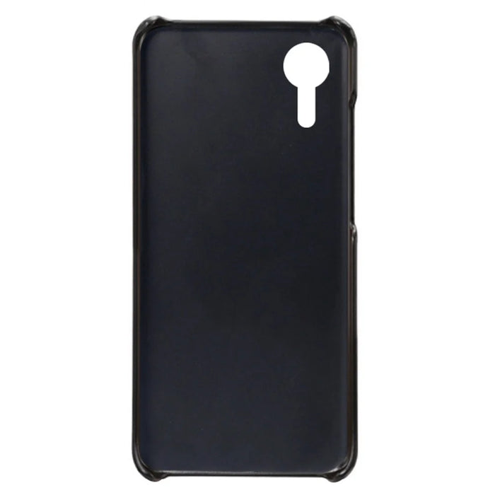 PU Leather Coated Hard PC Well-Protected Case with Dual-Card Slots Design for Samsung Galaxy Xcover 5 - Black - 4