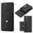 VILI T Series TPU+PU Leather Phone Case Protector with Detachable Wallet for Samsung Galaxy S21+ 5G - Black - 1
