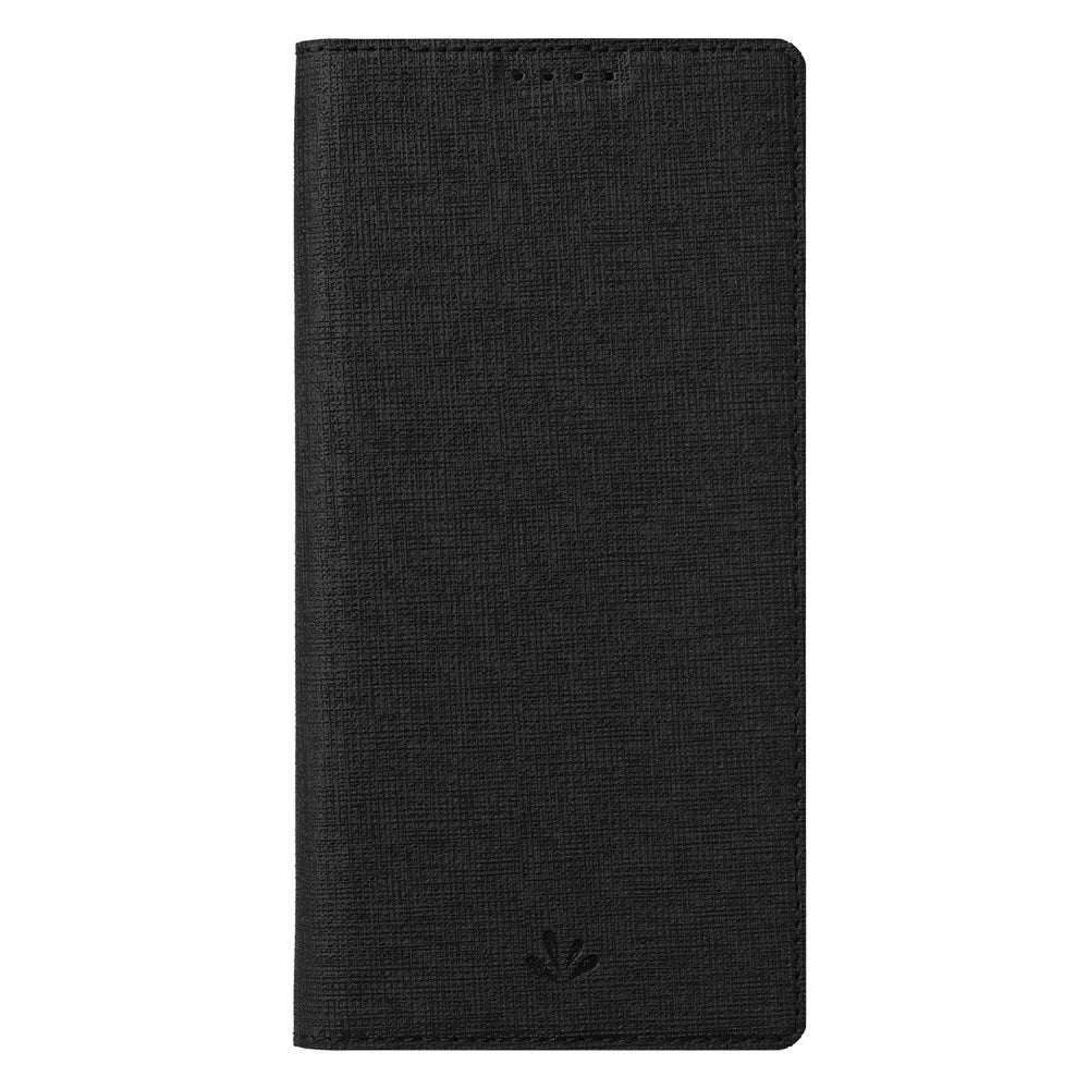 VILI DMX Series Cross Texture Leather Protector Cover with Card Holder and Stand for Samsung A22 5G (US Version) - Black - 7