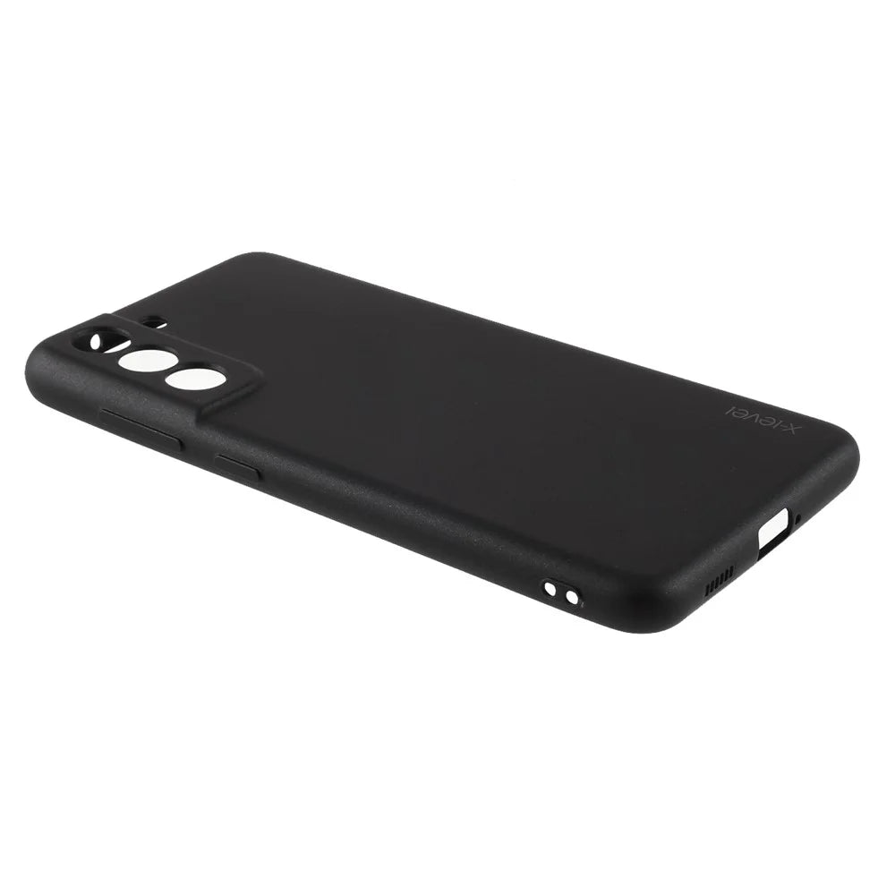 X-LEVEL Frosted TPU Phone Back Case Protector for Samsung Galaxy S21 FE - Black - 4