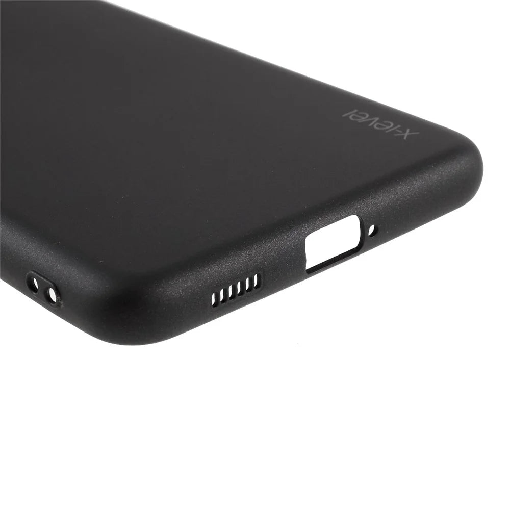 X-LEVEL Frosted TPU Phone Back Case Protector for Samsung Galaxy S21 FE - Black - 6