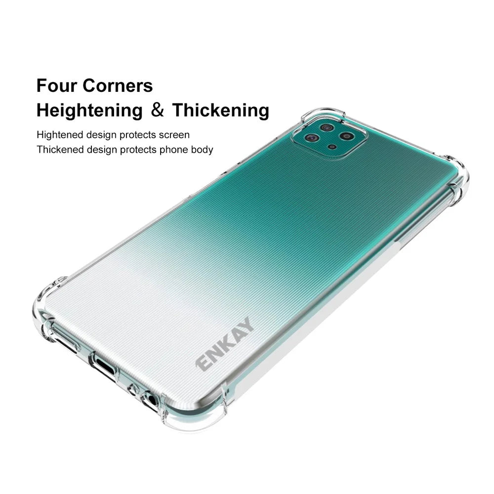 ENKAY HAT PRINCE Anti-slip 4 Corners Thickened Drop-proof Shockproof TPU Clear Phone Cover Case for Samsung Galaxy A22 5G (EU Version) - 2