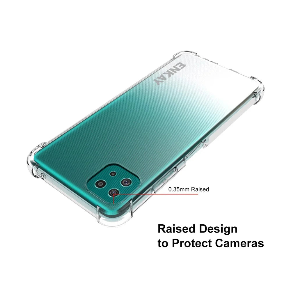 ENKAY HAT PRINCE Anti-slip 4 Corners Thickened Drop-proof Shockproof TPU Clear Phone Cover Case for Samsung Galaxy A22 5G (EU Version) - 3