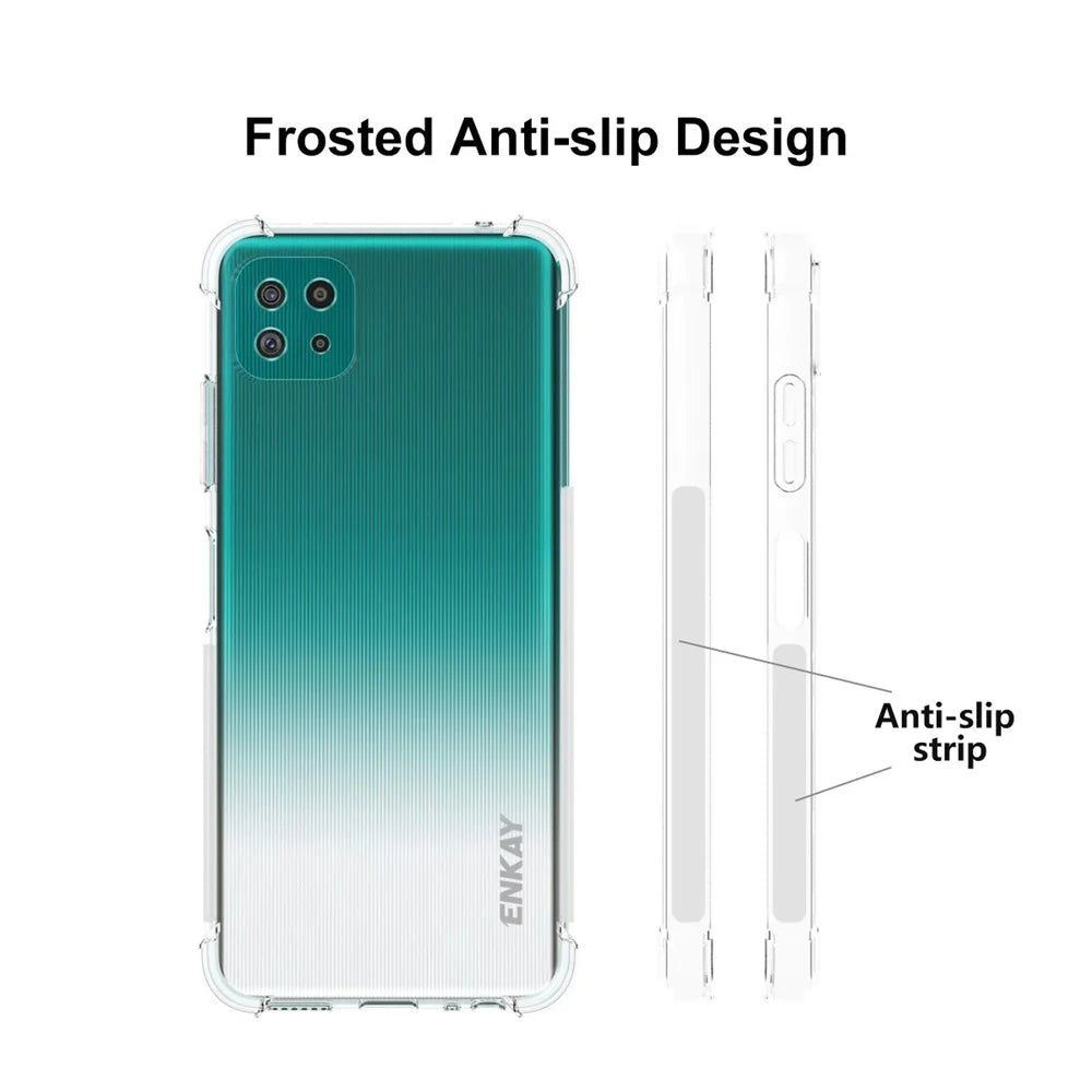 ENKAY HAT PRINCE Anti-slip 4 Corners Thickened Drop-proof Shockproof TPU Clear Phone Cover Case for Samsung Galaxy A22 5G (EU Version) - 4
