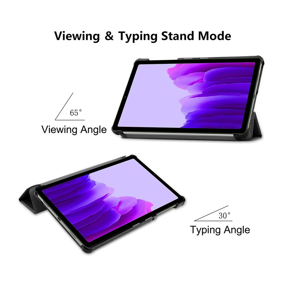 ENKAY HAT PRINCE ENK-8030 Tri-fold Stand PU Leather Auto Wake Sleep Tablet Case Cover for Samsung Galaxy Tab A7 Lite 8.7-inch T220 / T225 - Black - 2