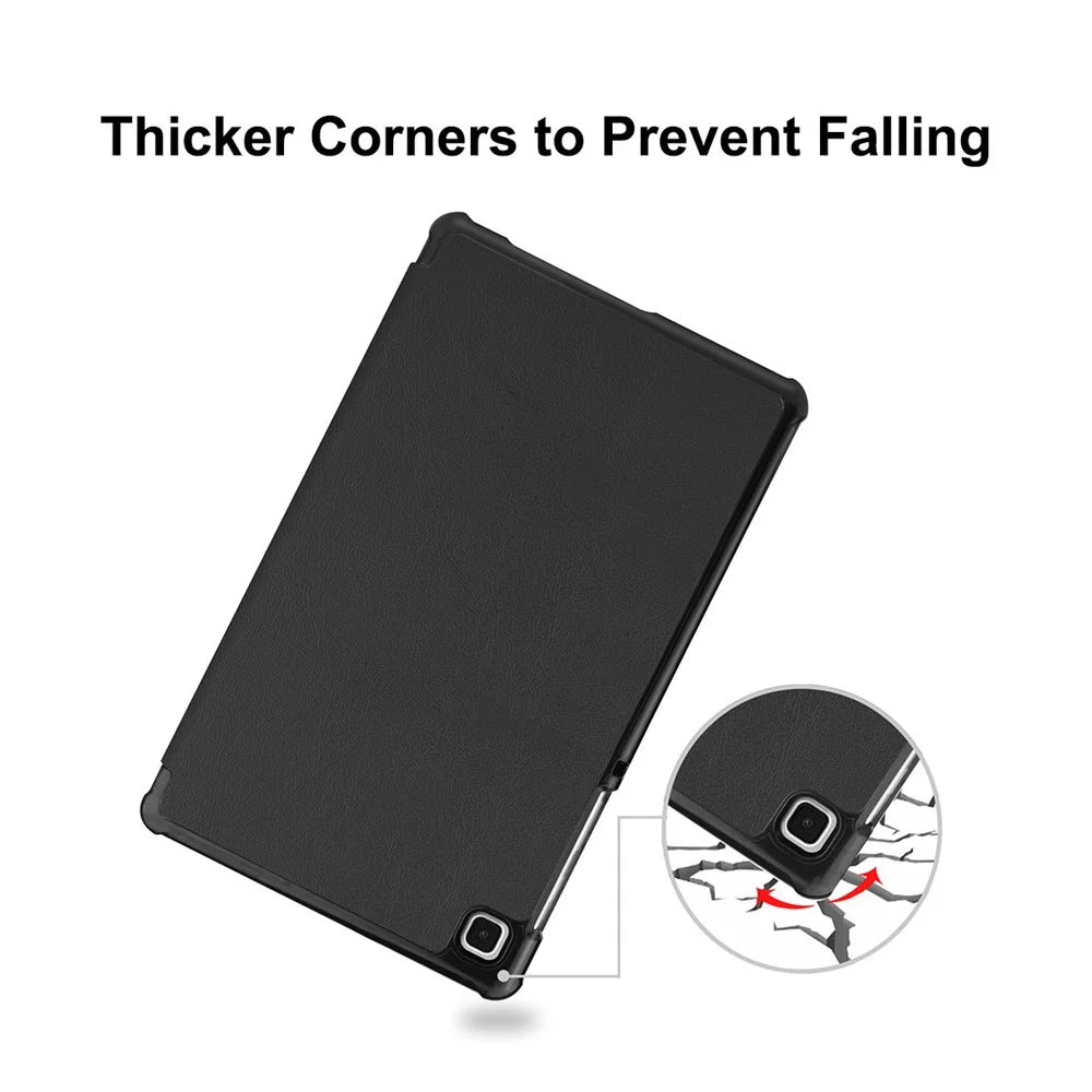 ENKAY HAT PRINCE ENK-8030 Tri-fold Stand PU Leather Auto Wake Sleep Tablet Case Cover for Samsung Galaxy Tab A7 Lite 8.7-inch T220 / T225 - Black - 4