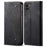 Jeans Cloth Texture Leather Phone Case Wallet Stand Cover for Samsung Galaxy A22 5G (EU Version) - Black - 1