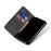 Jeans Cloth Texture Leather Phone Case Wallet Stand Cover for Samsung Galaxy A22 5G (EU Version) - Black - 5