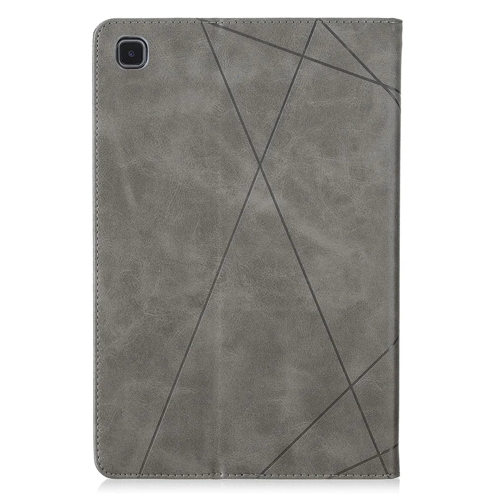 Geometric Pattern Design Leather Tablet Case Protector for Samsung Galaxy Tab A7 10.4 (2020) / (2022) / T505 / T500 - Grey - 2