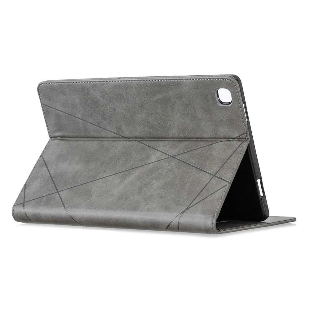 Geometric Pattern Design Leather Tablet Case Protector for Samsung Galaxy Tab A7 10.4 (2020) / (2022) / T505 / T500 - Grey - 4