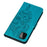 For Samsung Galaxy A22 5G (EU Version) Imprint Butterfly Leather Wallet Stand Case - Blue - 4