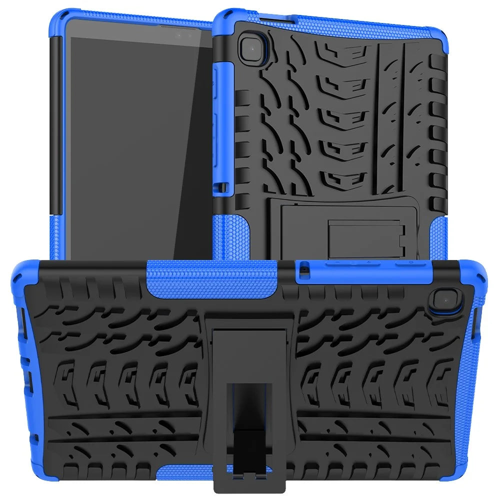 For Samsung Galaxy Tab A7 Lite 8.7-inch PC + TPU Hybrid Protection Case Kickstand Anti-slip Cover - Blue - 1