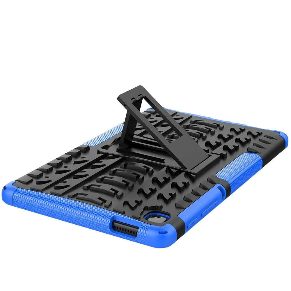For Samsung Galaxy Tab A7 Lite 8.7-inch PC + TPU Hybrid Protection Case Kickstand Anti-slip Cover - Blue - 5
