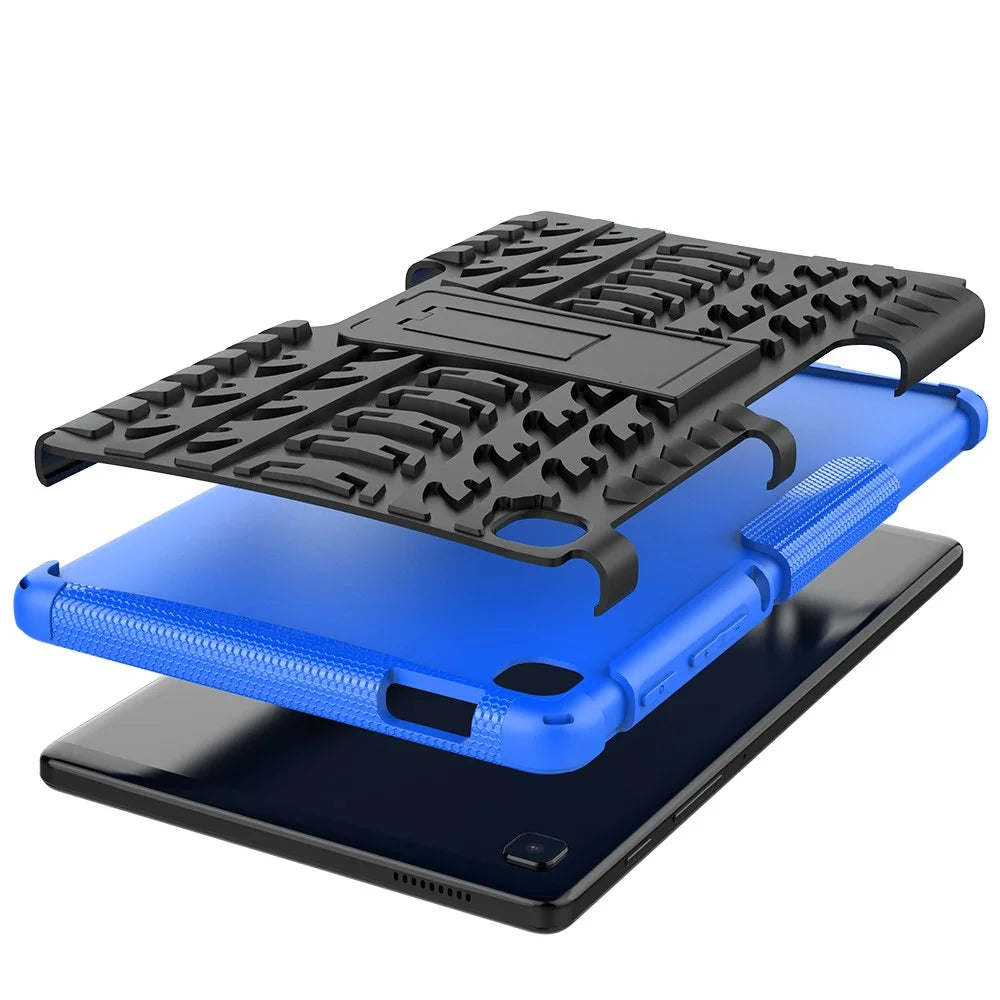 For Samsung Galaxy Tab A7 Lite 8.7-inch PC + TPU Hybrid Protection Case Kickstand Anti-slip Cover - Blue - 6