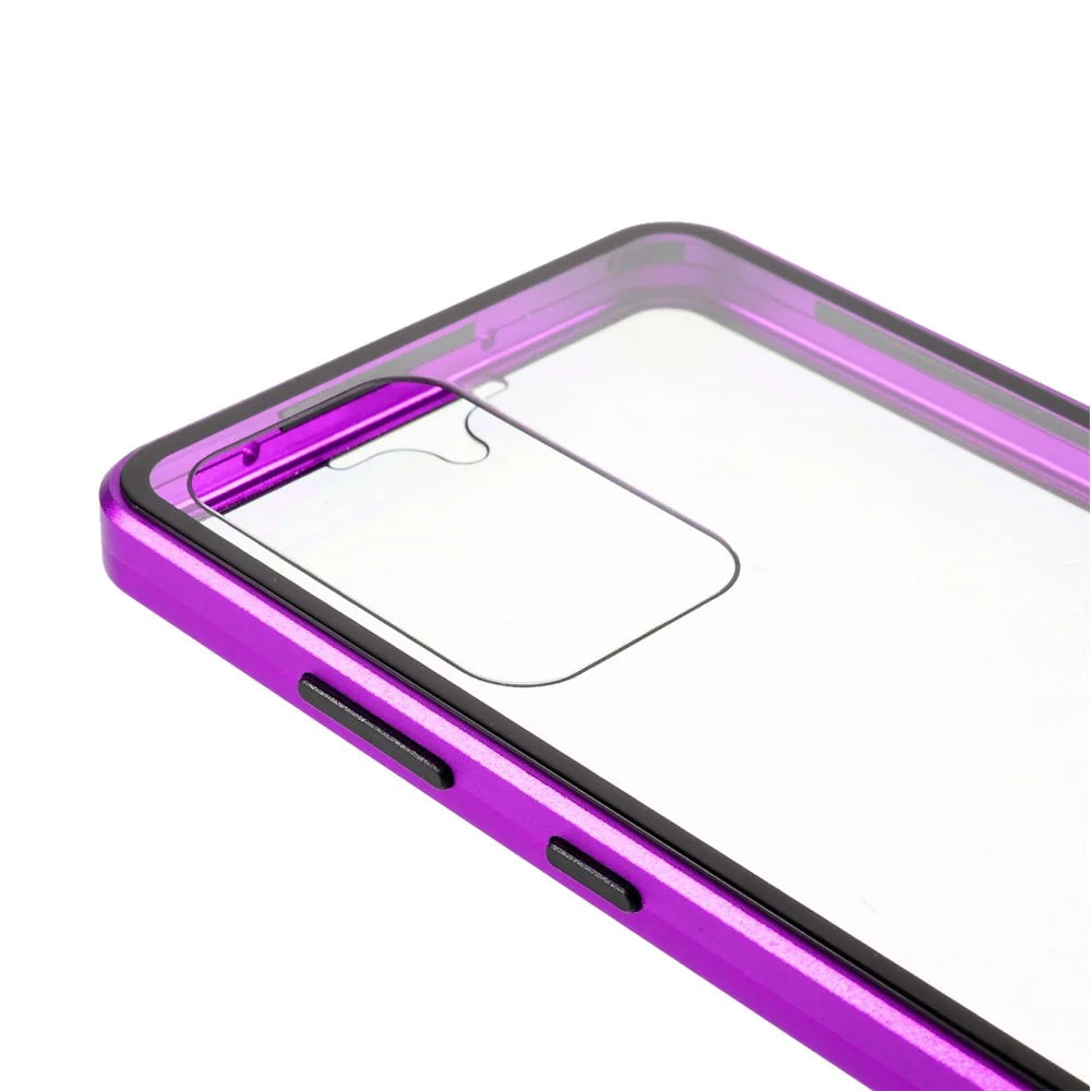 For Samsung Galaxy A52 4G / 5G / A52s 5G Full Body Case Magnetic Tempered Glass Double-Sided Phone Case - Purple - 6