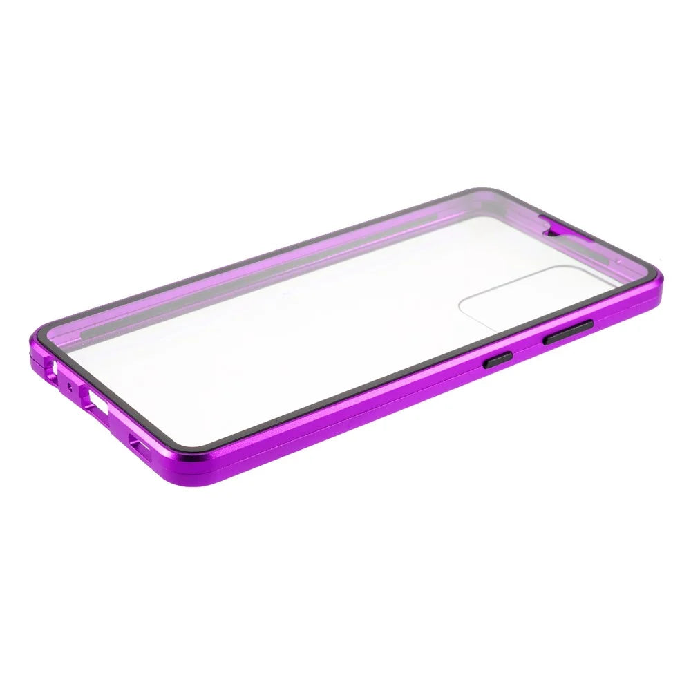 For Samsung Galaxy A52 4G / 5G / A52s 5G Full Body Case Magnetic Tempered Glass Double-Sided Phone Case - Purple - 7