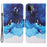 Cross Texture PU Leather Phone Case with Pattern Printing for Samsung Galaxy A22 5G (EU Version) - Ocean - 1
