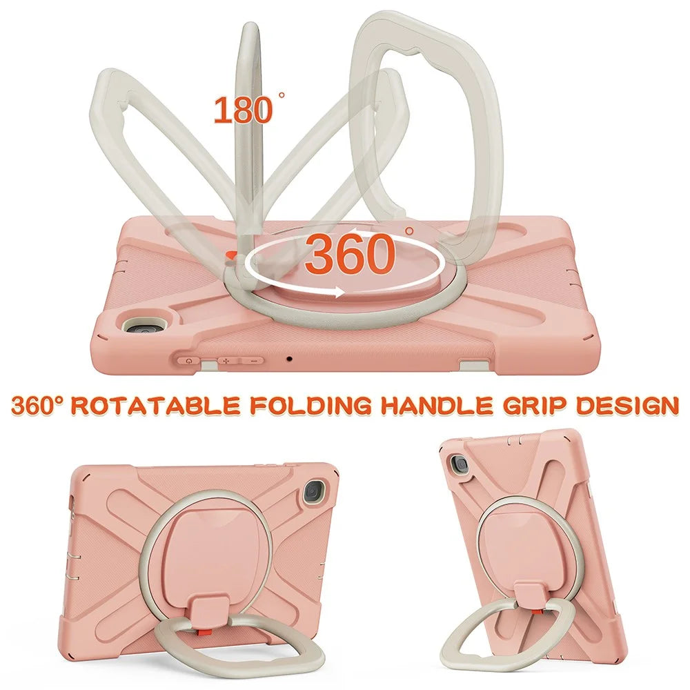 For Samsung Galaxy Tab S6 Lite (2020) P610, P615 / S6 Lite (2022) / (2024) P620 Kickstand Tablet Cover - Pink / White - 2