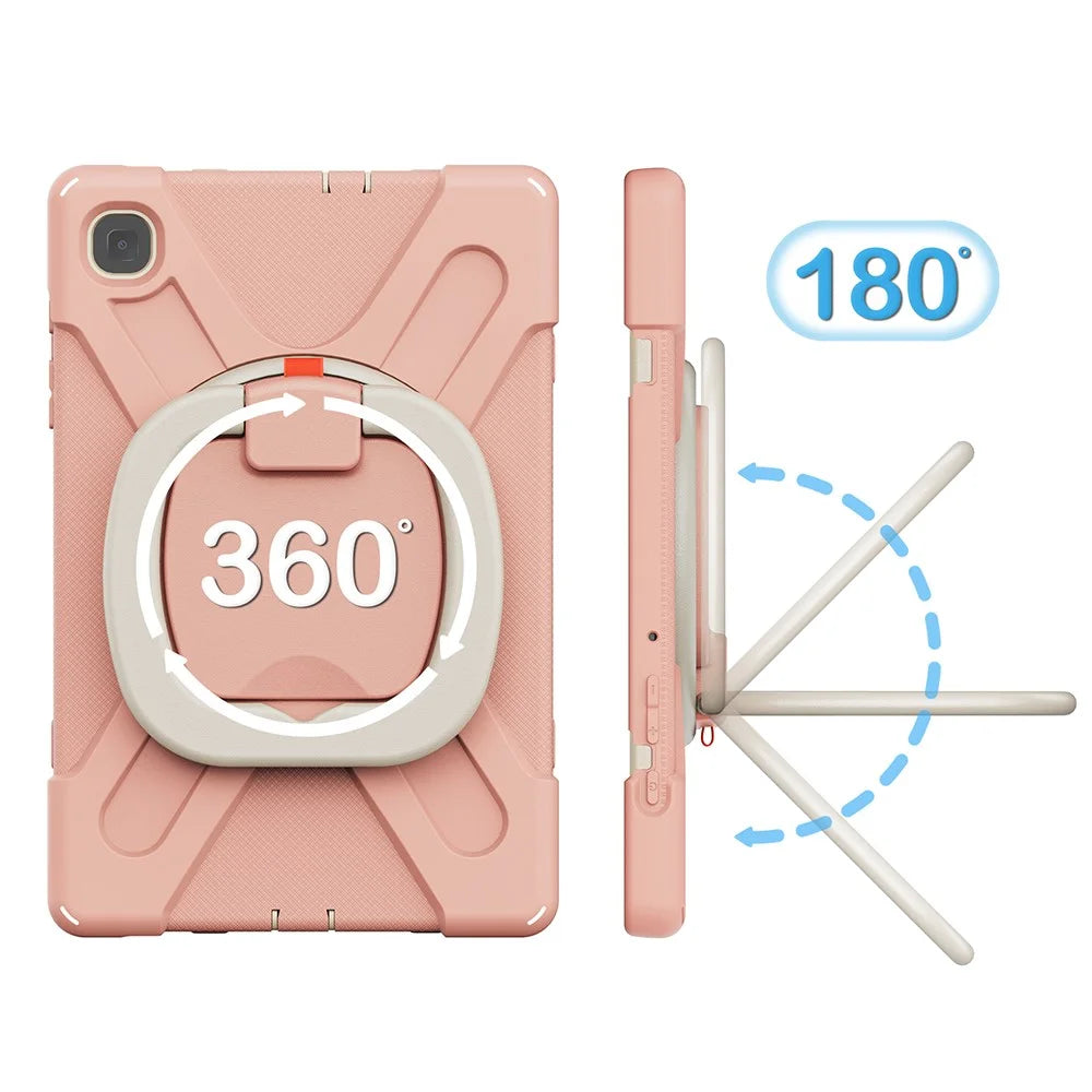 For Samsung Galaxy Tab S6 Lite (2020) P610, P615 / S6 Lite (2022) / (2024) P620 Kickstand Tablet Cover - Pink / White - 3