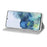 Wallet Stand Design Glittery Powder Splicing Leather Case with Hand Strap for Samsung Galaxy S21 FE - Black - 6