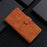 Silky Touch Leather Wallet Phone Cover Stand Case for Samsung Galaxy M12/F12 - Brown - 2