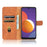 Silky Touch Leather Wallet Phone Cover Stand Case for Samsung Galaxy M12/F12 - Brown - 4