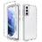 2-in-1 Gradient Color PC+TPU Hybrid Shell Case for Samsung Galaxy S21 5G/4G Cover - Transparent - 1
