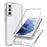 2-in-1 Gradient Color PC+TPU Hybrid Shell Case for Samsung Galaxy S21 5G/4G Cover - Transparent - 6