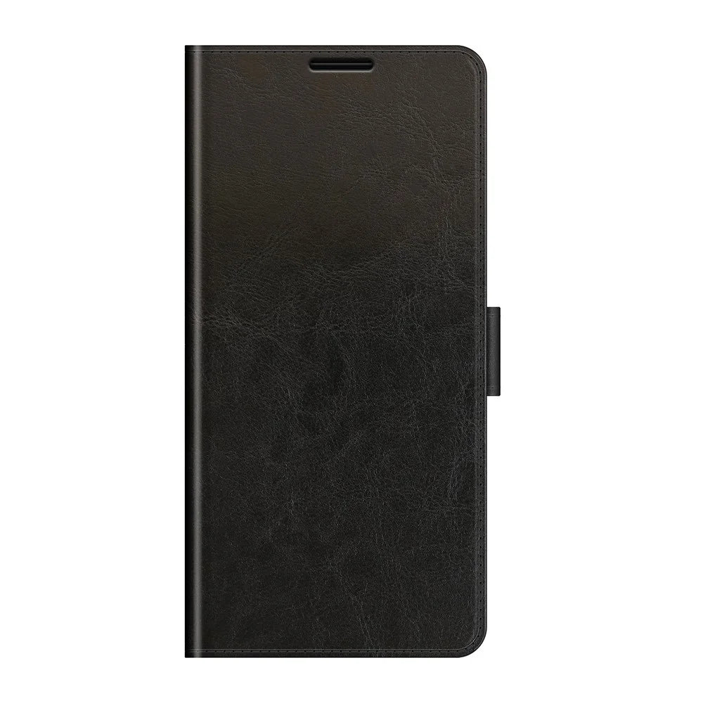 Crazy Horse Texture Leather Stand Case with Wallet for Samsung Galaxy S21 FE - Black - 2