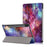 Tri-fold Stand Design Pattern Printing PU Leather Tablet Case Shell Protector for Samsung Galaxy Tab S7 FE T736 / Tab S7+ / Tab S8+ - Nebula - 1