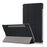 Tri-fold Stand Design Plain PU Leather Tablet Case Shell Protector for Samsung Galaxy Tab S7 FE T736 / Tab S7+ / Tab S8+ - Black - 1