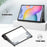 Tri-fold Stand Design Plain PU Leather Tablet Case Shell Protector for Samsung Galaxy Tab S7 FE T736 / Tab S7+ / Tab S8+ - Black - 2