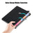 Tri-fold Stand Design Plain PU Leather Tablet Case Shell Protector for Samsung Galaxy Tab S7 FE T736 / Tab S7+ / Tab S8+ - Black - 3