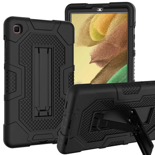 PC + TPU + Silicone Contrast Color Design B3 Tablet Case Cover with Slide-Out Kickstand for Samsung Galaxy Tab A7 Lite 8.7-inch T225/T220 (2021) - Black/Black - 1