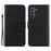 Concise Leather Phone Cover Wallet Case with Stand for Samsung Galaxy S21 FE - Black - 1