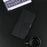 Concise Leather Phone Cover Wallet Case with Stand for Samsung Galaxy S21 FE - Black - 2