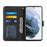 Concise Leather Phone Cover Wallet Case with Stand for Samsung Galaxy S21 FE - Black - 5
