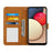 Splicing Leather Phone Cover Wallet Case with Stand and Strap for Samsung Galaxy A02s (164.2mm) - Brown - 3