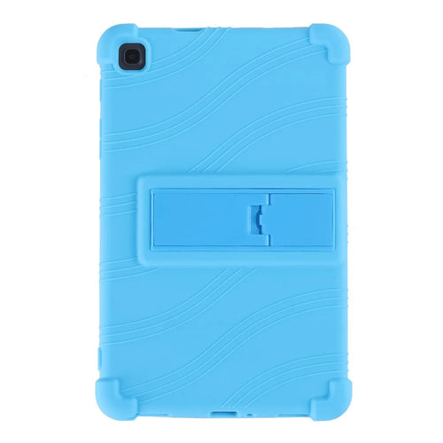 Flexible Silicone Tablet Shell Cover with Supporting Kickstand for Samsung Galaxy Tab A7 Lite 8.7-inch SM-T220 (Wi-Fi) - Baby Blue - 1