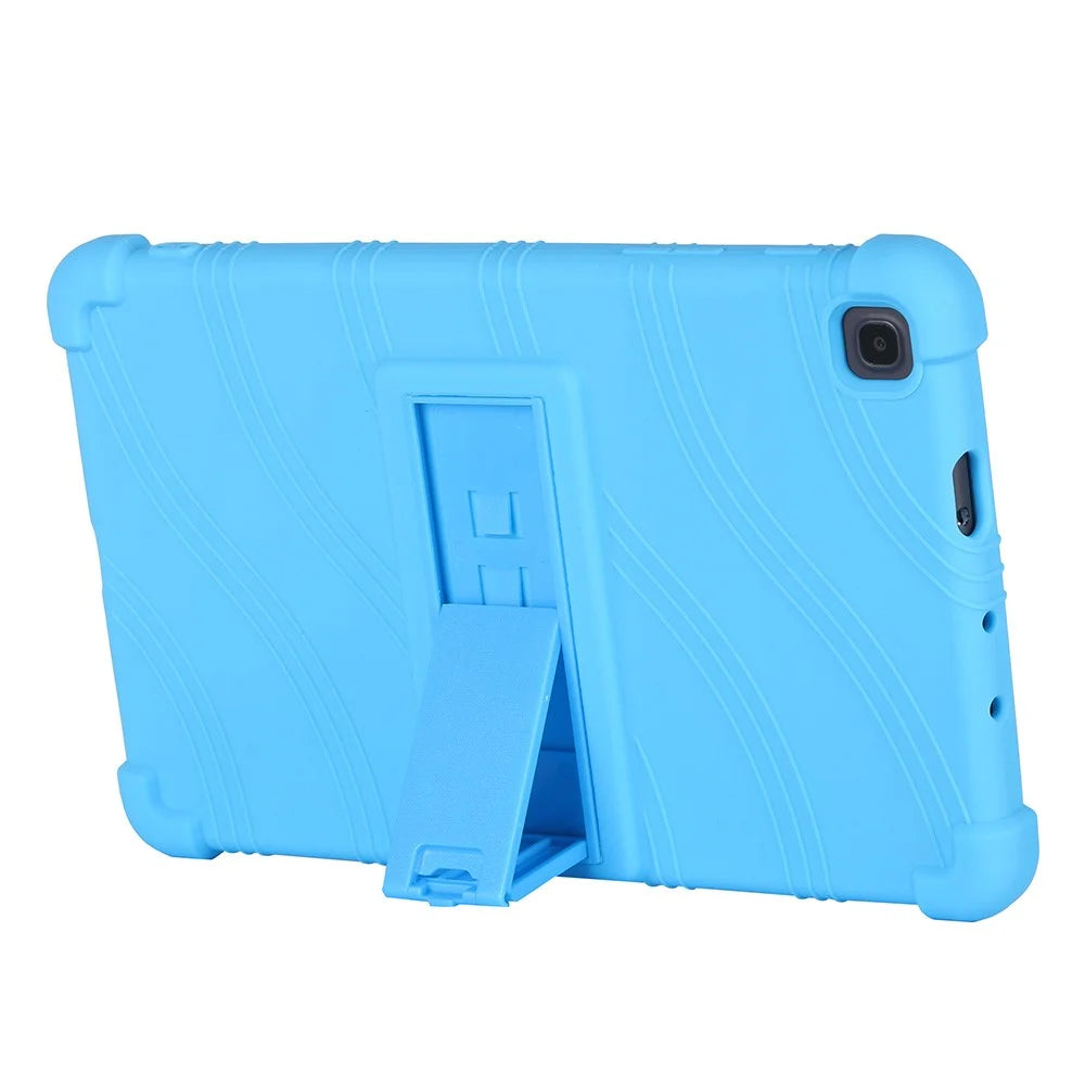 Flexible Silicone Tablet Shell Cover with Supporting Kickstand for Samsung Galaxy Tab A7 Lite 8.7-inch SM-T220 (Wi-Fi) - Baby Blue - 4