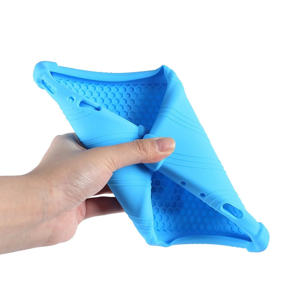 Flexible Silicone Tablet Shell Cover with Supporting Kickstand for Samsung Galaxy Tab A7 Lite 8.7-inch SM-T220 (Wi-Fi) - Baby Blue - 5
