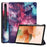 Stand Design Pattern Printing Tri-Fold TPU Leather Tablet Case with Pen Slot for Samsung Galaxy Tab S7 FE SM-T730 / SM-T736 - Starry Sky - 1