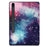 Stand Design Pattern Printing Tri-Fold TPU Leather Tablet Case with Pen Slot for Samsung Galaxy Tab S7 FE SM-T730 / SM-T736 - Starry Sky - 7