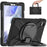 PC + Silicone Combo Hybrid Case with 360 Degree Rotary Kickstand for Samsung Galaxy Tab A7 Lite 8.7-inch - Black/Black - 1