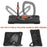 PC + Silicone Combo Hybrid Case with 360 Degree Rotary Kickstand for Samsung Galaxy Tab A7 Lite 8.7-inch - Black/Black - 3