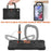 PC + Silicone Combo Hybrid Case with 360 Degree Rotary Kickstand for Samsung Galaxy Tab A7 Lite 8.7-inch - Black/Black - 4