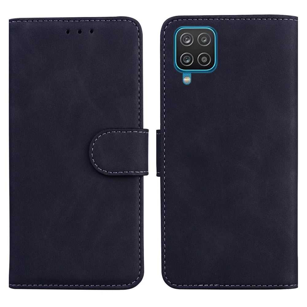 Wallet Stand Magnetic Clasp PU Leather Case for Samsung Galaxy A22 4G (EU Version) - Black - 1